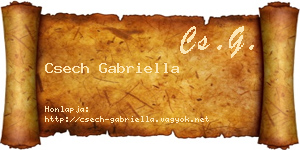 Csech Gabriella névjegykártya